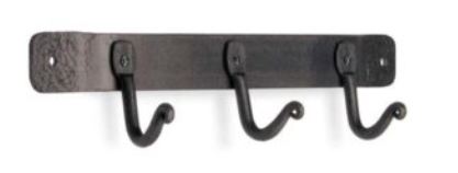 Pilgrim 13" Black Hand Forged 3-Hook Bracket - Chimney Cricket