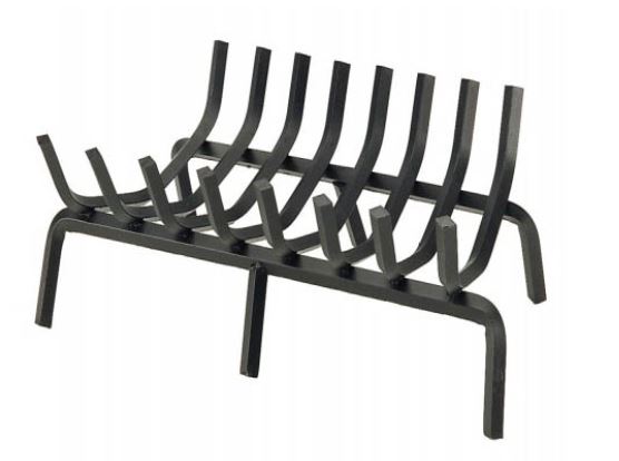 Pilgrim 33.5" Matte Black Tapered Fireplace Grate - Chimney Cricket