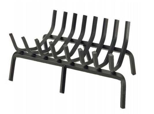 Pilgrim 24.5" Matte Black Tapered Fireplace Grate - Chimney Cricket