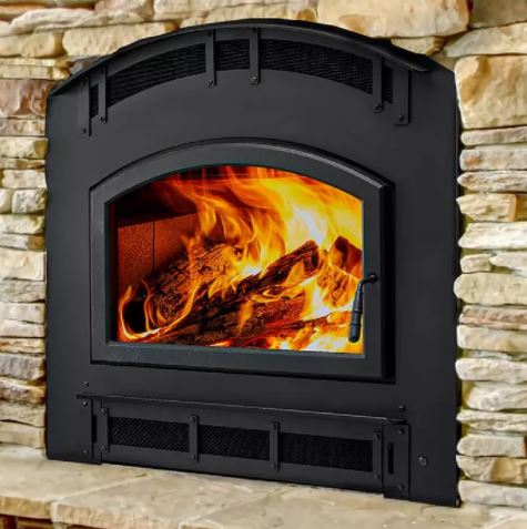 MAJ Pioneer III Wood Fireplace with Classic Black Arch Door - HHT ATP Training Required - Chimney Cricket