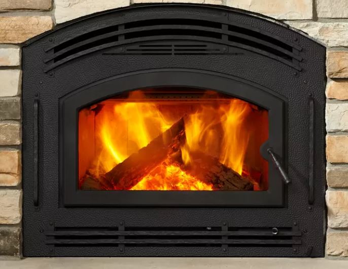 MAJ Pioneer II Wood Fireplace with Classic Black Front And Single Arch Door - HHT ATP Training Required - Chimney Cricket