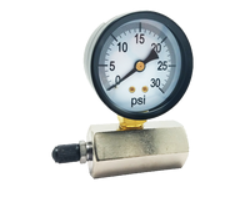 Test Gauge, Low Pressure, 3/4" FPT with Schrader Valve, 0-30 PSI, Marshall, GT-3/4-30-H, MEJ601-30 - Chimney Cricket