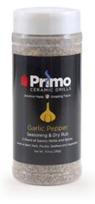 Primo Garlic Pepper Rub - 11 oz. Bottle - PRM504 - Chimney Cricket