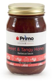 Primo Sweet & Tangy Honey BBQ Sauce - 16 oz. Bottle - PRM505 - Chimney Cricket