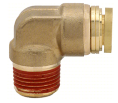 1/4" PC x 1/4" MPT Straight Push Coupling Brass - For Pneumatic Tubing - Chimney Cricket