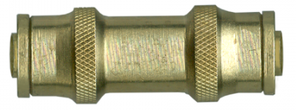 1/4" PC x 1/4" PC Push Connector Union Brass - QB1/4TU - For Pneumatic Tubing - Chimney Cricket