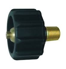 QCCI Connection Nut, 1-5/16" F. ACME X 1/4" MPT, Black Nut 100,000 BTU"s,  GR-1B-100 - Chimney Cricket