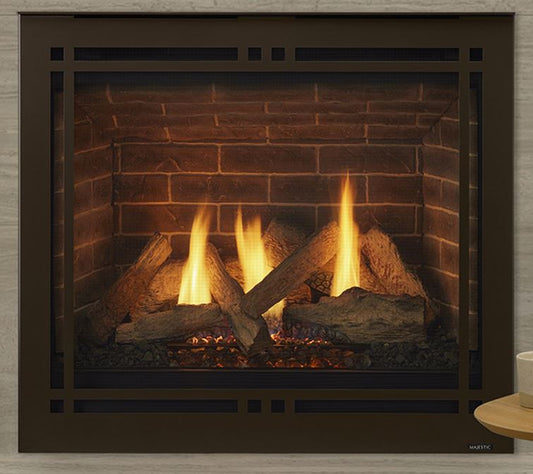 Majestic 36" Quartz Platinum Direct Vent Fireplace with Intellifire Ignition - LP - Chimney Cricket