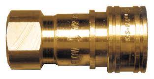 Quick Disconnect Coupler, 1/4" FPT X 1/4" Brass Body, 60 PSI Rating, up to 50,000 BTU's QD-GMC4-4F - Chimney Cricket