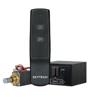 Skytech All Battery Operated On/Off Remote Control for AF-LMF Valve Kits, Complete With On/Off Solenoid, Batteries, Wire Kit and Receiver Shield - Chimney Cricket