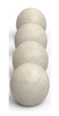 RHP 4" Graystone Fyre Spheres - FS44GS - Chimney Cricket