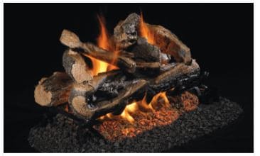 RHP 30" Rugged Split Oak SEE THRU Gas Logs - Chimney Cricket