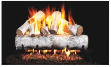 RHP 30" White Birch Standard Gas Logs - W30, W-30, W30PET - Chimney Cricket