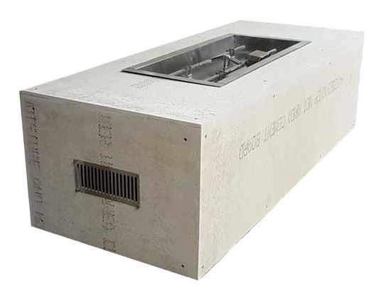 HPC 60" x 24" Rectangle Enclosure with 36" X 14" Torpedo H- Burner, Electronic Ignition, LP ** - Chimney Cricket