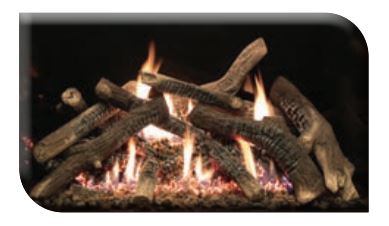 WMH Traditional Charred Ceramic Fiber Log Set - Chimney Cricket