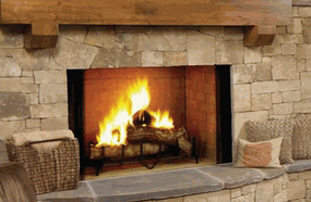 Majestic 36" Biltmore Radiant Wood Burning Fireplace - Chimney Cricket