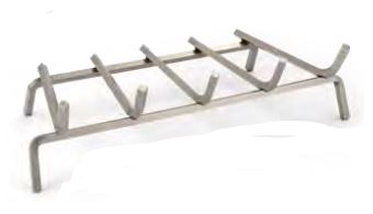 RHP 24" Stainless Steel Grate for Outdoor Fireplace - Chimney Cricket