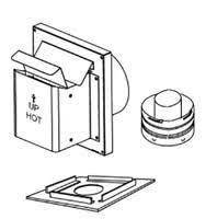 Superior 94L09 Horizontal Termination - Small Square for Flex Vent - Chimney Cricket