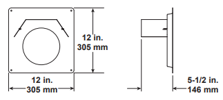 Majestic Wall Firestop for 4X6-5/8 SLP Pipe - Chimney Cricket