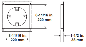 Majestic Ceiling Firestop for 4X6-5/8 SLP Pipe - Chimney Cricket