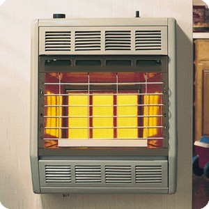 Infrared Wall Heater 18,000 Btu, Vent Free, LP, Thermostat Control - Chimney Cricket