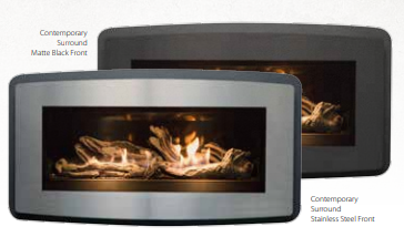 Front, Esprit 30K, Gas, Contemporary, Stainless Steel, 12210025 - Chimney Cricket