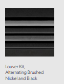 Louvre Kit, Alternating Brushed Nickel and Black - Chimney Cricket