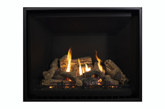 Direct Vent Fireplace, with EIectronic Ignation, NG, Black - Chimney Cricket