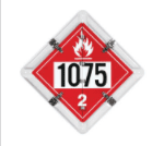 Placard Holder, Flip-N-Lock 1075 LPG Set Legend, White/Aluminum - Chimney Cricket