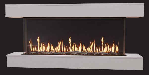 Modern Flames Driftwood Grey OR52-Multi Wall Mounted Floating Mantel Set - Chimney Cricket