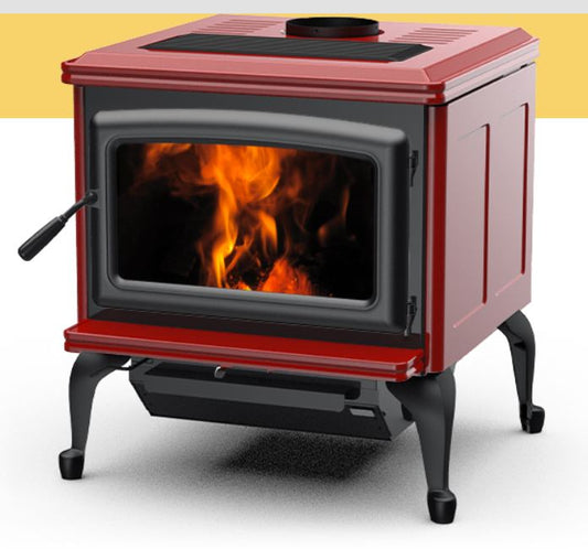 Summit Classic LE Wood Stove - Sunset Red - Chimney Cricket