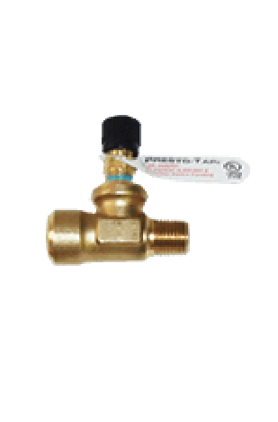 Presto-Tap Tank Pressure Test Tee Fitting, 1/4" MPT X 1/4" FPT X LDS2000RV Tank Pressure Test Fitting, #TPF, TPF - Chimney Cricket