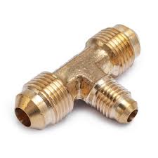 Tee, Reducing, 5/8" Flare X 1/2" Flare X 1/2" Flare, Brass, 44-R-1088 - Chimney Cricket