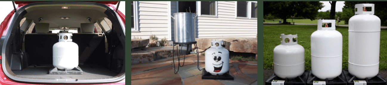 Cylinder Tank Stand for Transporting DOT Cylinders - Chimney Cricket