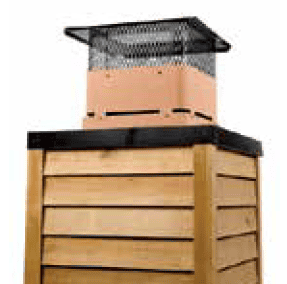 Majestic Vertical Terra Cotta Termination Cap Cover - Chimney Cricket