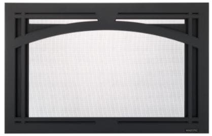 Majestic 30" Black Tuscan Arch Screen Front - Chimney Cricket