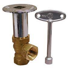 Valve, 3/4" Angle Key Valve / Log Lighter, Chrome Cover Plate and Key, USD BVL3LCP - Chimney Cricket