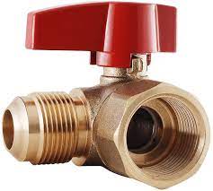 Valve, 1/2" Flare x 1/2" FPT, Angle Ball Valve, 01-480G (CS10) - Chimney Cricket