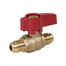 Valve 5/8" Flare x 5/8" Flare Straight Ball Valve, Rub, 195S30, (CS8) - Chimney Cricket
