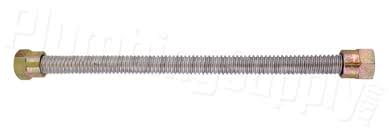 Connector, 1" OD Tube X 60" w/ 1" OD Flare Nuts, Flexible Appliance Gas Connector, Stainless Steel, 400-9898-58 ** - Chimney Cricket