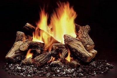 Majestic Duzy 5 Vented 8-Pc. Fiber Ceramic Log Set for VDY30 Burners - Chimney Cricket