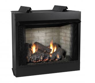 WMH 42" Breckenridge Deluxe Flush Front Circulating Firebox with Refractory Liner - Chimney Cricket
