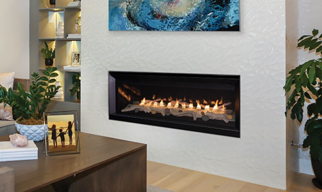 Superior F4685 55" Linear Vent Free Fireplace with Electronic Remote, NG - Chimney Cricket