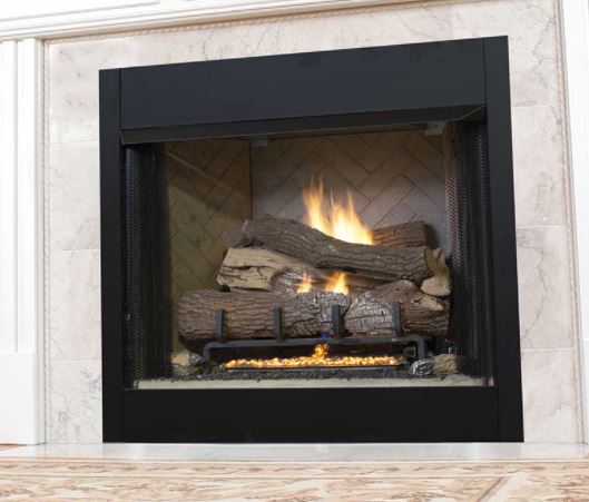 Superior F0301 42" Vent Free Circulating / Radiant Firebox with Grey Herringbone Refractory Panels - H1956 - Chimney Cricket