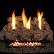 RHP 21" Vent Free Live Oak Log Set and Variable Burner - NG - Chimney Cricket