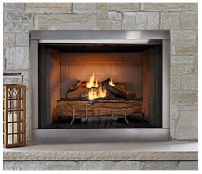 Outdoor Lifestyles Vesper 36" Outdoor Fireplace with Traditional Concrete Refractory - VOFB36T - Chimney Cricket