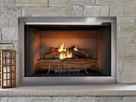 Outdoor Lifestyles Vesper 42" Outdoor Fireplace with Traditional Concrete Refractory - VOFB42T - Chimney Cricket