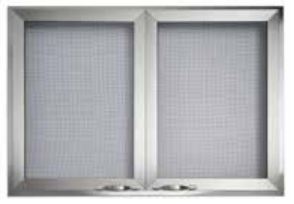 Outdoor Lifestyles 42" Vesper Stainless Steel Operable Mesh Doors - Chimney Cricket