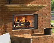 Outdoor Lifestyles 36" Villawood Outdoor Wood Burning Fireplace with Traditional Refractory - ODVILLA36TB - Chimney Cricket