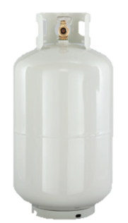 Cylinder, 30 lb. DOT Portable Propane, w/ OPD w/ Type 1 QCC Connector, White Steel, Worthington, CYL30-OPD, W30, 281278 - Chimney Cricket